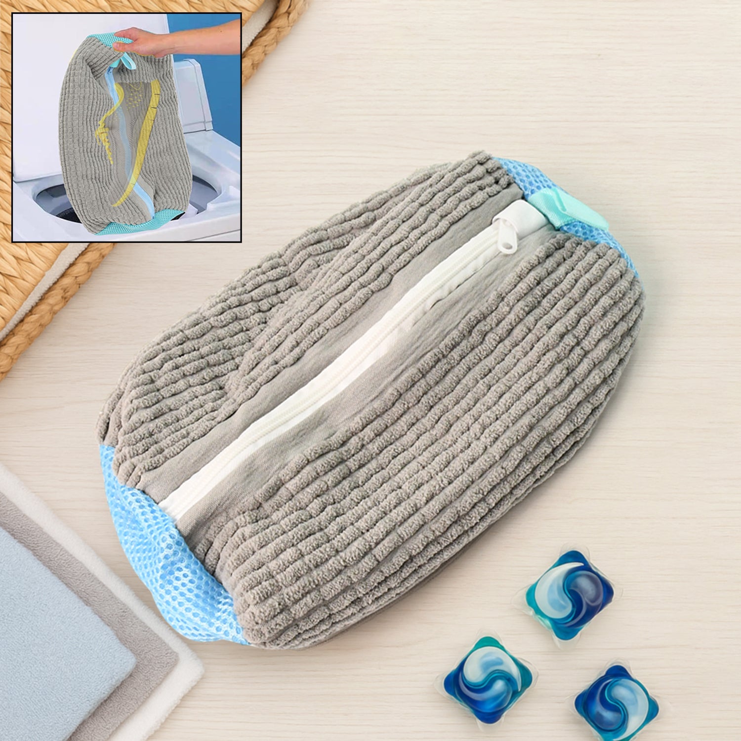 Heavy-duty Reusable Shoe Washing Bag For Washing Machine (1 Pc) Heavy-duty Reusable Shoe Washing Bag For Washing Machine (1 Pc)